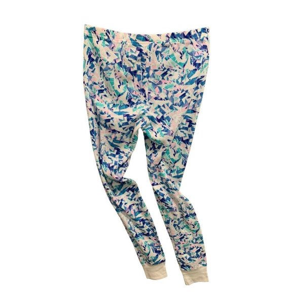 Small Xhilaration Women's Sleepwear Thermal Pants Pink Blue Geometric Design PJ - Picture 1 of 6